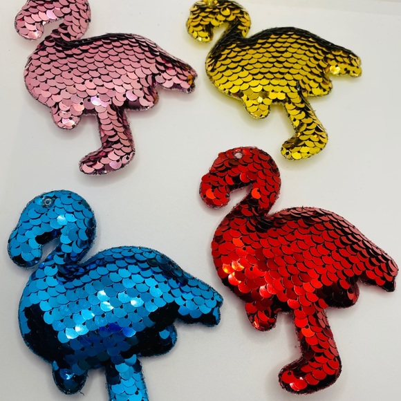 ORNAMENTS FLAMINGOS 🦩 SEQUINS!!!  4 TOTAL - Picture 14 of 14